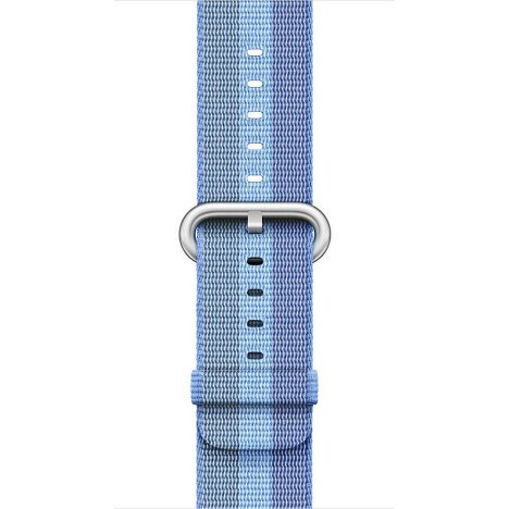 Curea iUni compatibila cu Apple Watch 1/2/3/4/5/6/7, 42mm, Nylon, Woven Strap, Blue